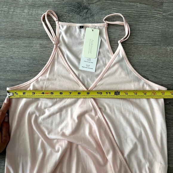 *NWT* Womens Deep V Neck Wrap Spaghetti Strap Tank Top - Picture 6 of 9